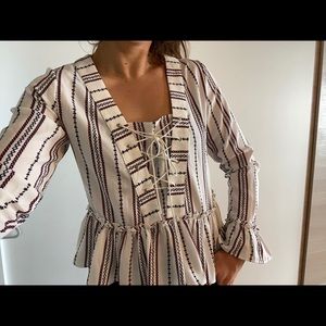 Chloe Oliver Peplum Blouse (M)